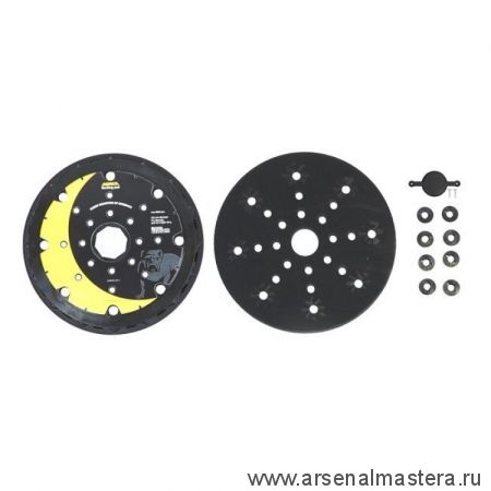 Шлифовальная подошва жесткая 225 мм 25 отверстий липучка ПЛЮС 8 винтов для LEROS MIRKA MIW9514312