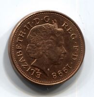 1 пенни 1998 Великобритания