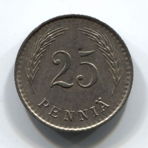 25 пенни 1940 Финляндия XF