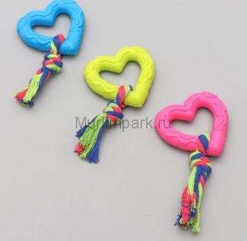 Игрушка "Сердечко с канатом", 7 см, микс цветов