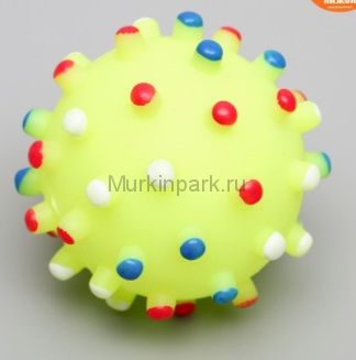 Игрушка пищащая "Бактерия" для собак, 6,3 см, микс