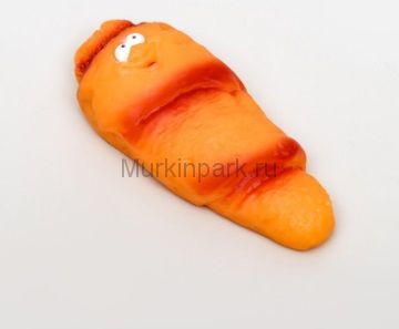 Игрушка пищащая "Круассан" для собак, 10,5 см