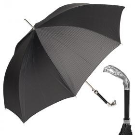 Зонт-трость Pasotti Jaguar Silver Codino Black