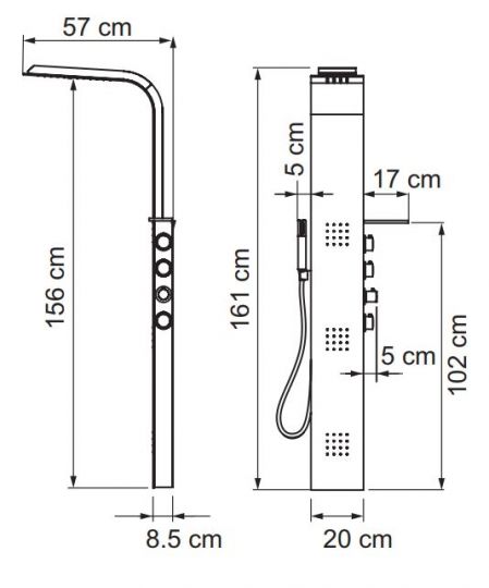 Душевая панель Hafro Lama metal 4LAA5N0 с термостатическим смесителем ФОТО