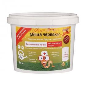 Восстановитель почвы "Мечта червяка". Пластиковое ведро 0.5 кг