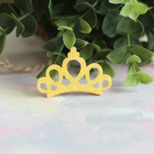 Кукольный аксессуар Корона ажурная желтая, 5 см