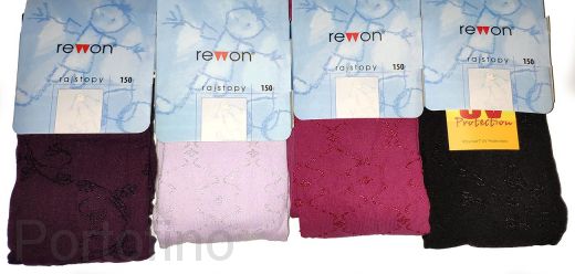 503-009G (150) Колготки с добавлением вискозы для девочек Rewon
