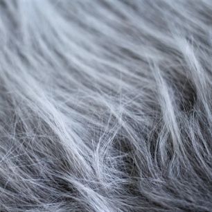 Мех для бороды длинноворсовый - Пепельно-седой 50х37 см