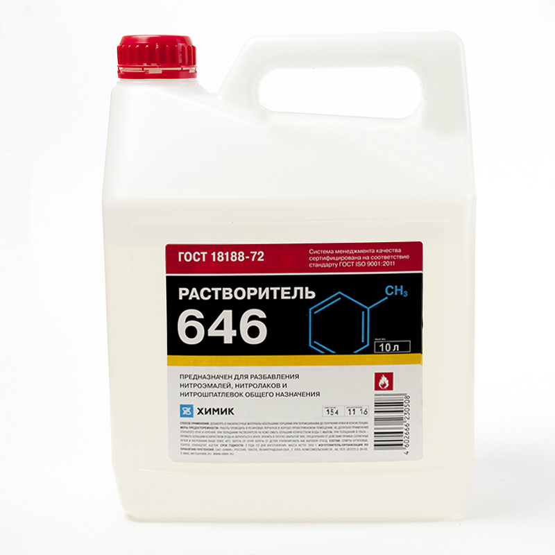 Химик Растворитель 646, объем 10л.