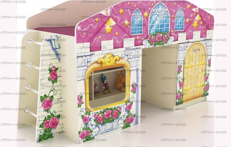 Кровать-чердак Капитан Флинт, Лесная сказка, Замок Принцессы ФБ-КЧ8 (80х170)