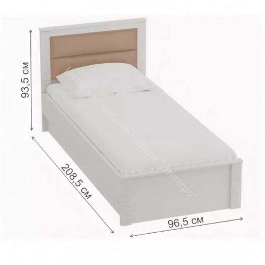 Кровать "Элана" 900/1200/1400/1600/180 Бодега белая