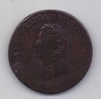 1/2 пенни 1812 Победа Великобритании над Францией в Испании