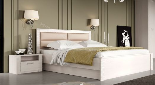 Кровать "Элана" 1200/1400/1600/180 c подъёмным механизмом Бодега белая