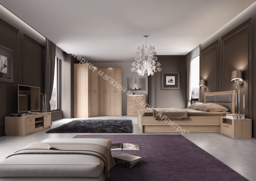 Кровать "Элана" 1200/1400/1600/180 c подъёмным механизмом Дуб Сонома