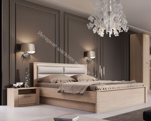 Кровать "Элана" 1200/1400/1600/180 c подъёмным механизмом Дуб Сонома