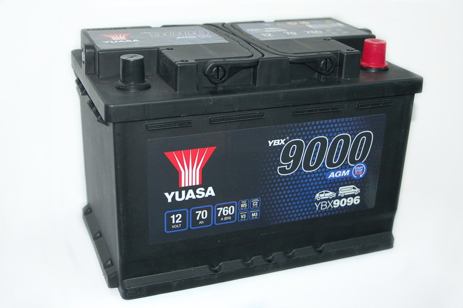 YUASA AGM 70Aч 760А(EN) YBX9096-070 18г. YUASA AGM 70Aч 760А(EN) YBX9096-070 18г.