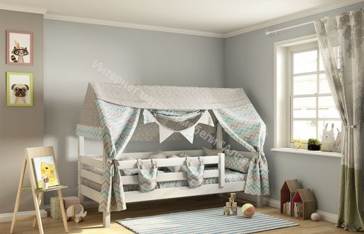 Кровать с надстройкой "Соня" Лаванда