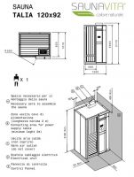 Готовая мини-сауна Hafro Talia для дома с печью схема 1