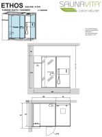 Хаммам со встроенным душем и душевым пространством Hafro Ethos 242х150 схема 3