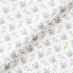 Хлопок Перкаль - Зайчики с лейкой 25х75 limit УЦЕНКА!!!