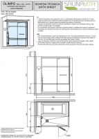 Хаммам с душем, парогенератором и встроенной ванной Hafro Olimpo 195х150 схема 2