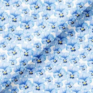 Хлопок - Голубые анютины глазки 50х37 limit