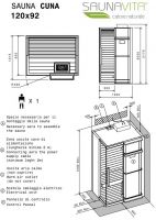 Готовая сауна для дома Hafro Cuna с хромотерапией схема 1