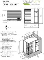 Готовая сауна для дома Hafro Cuna с хромотерапией схема 6