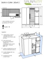 Готовая сауна для дома Hafro Cuna с хромотерапией схема 8