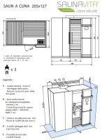 Готовая сауна для дома Hafro Cuna с хромотерапией схема 9