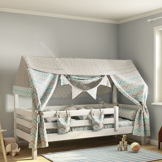 Карман для кроватей Соня (небесный, коралловый, сиреневый)