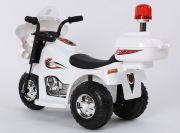 электромотоцикл с мигалкой и багажником для детей 2 - 5 лет