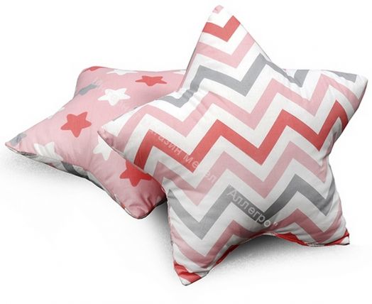 Подушка  ЗВЕЗДА для кроватей Соня (небесный, коралловый) СТАНДАРТ