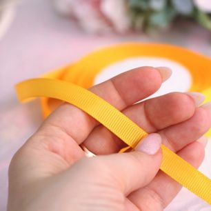 Репсовая лента декоративная - Насыщенно-желтый 10 мм