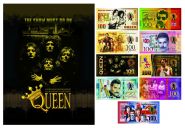 НАБОР 9 шт — 100 РУБЛЕЙ, группа QUEEN. LIMITED EDITION + АЛЬБОМ