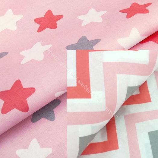 Шторы для двухъярусной кровати Соня (небесный, коралловый)  СТАНДАРТ