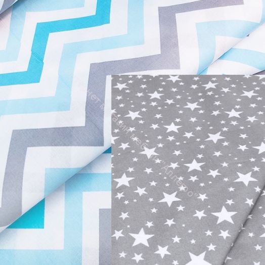 Шторы для двухъярусной кровати Соня (небесный, коралловый)  СТАНДАРТ