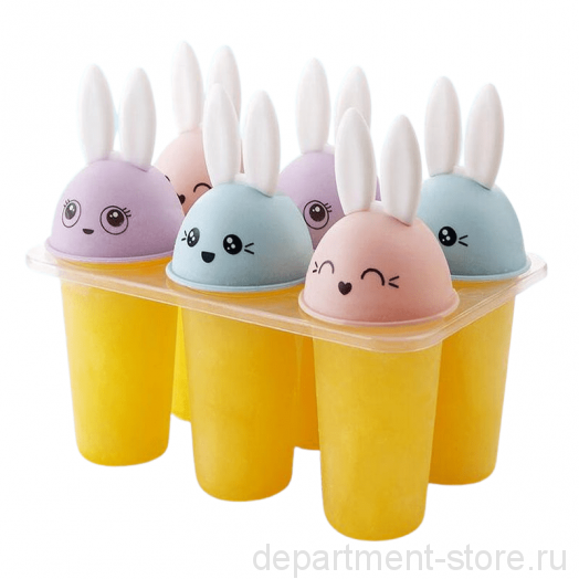 Формы для мороженого Зайчики, 6 шт