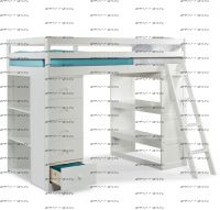 Кровать-чердак Cabinet Кадет №15