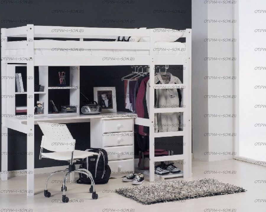 Кровать-чердак Кадет №21, любые размеры