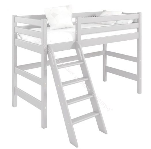 Вариант 6 Полувысокая кровать "Соня" Лаванда с наклонной лестницей