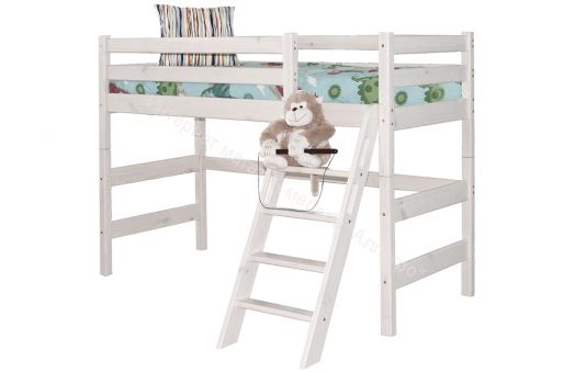 Вариант 6 Полувысокая кровать "Соня" Лаванда с наклонной лестницей