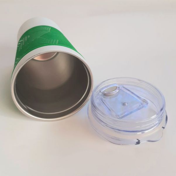 Термокружка Funny белая с зеленым