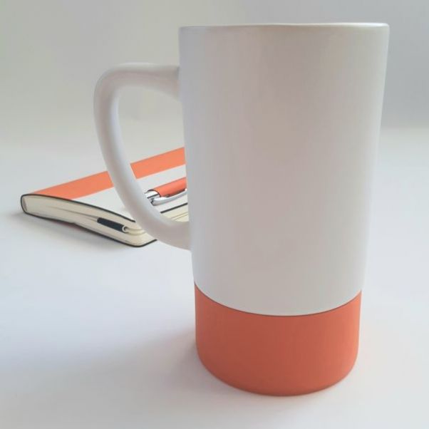 Кружки Fun2 белые с оранжевым