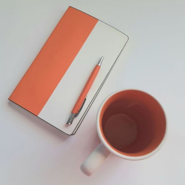 Кружки Fun2 белые с оранжевым