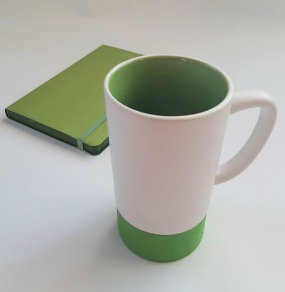 Кружки Fun2 белые с салатовым