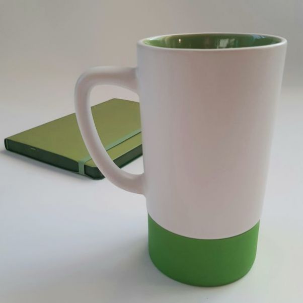 Кружки Fun2 белые с салатовым