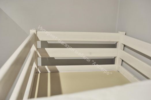 Вариант 12 Низкая кровать "Соня" Лаванда с наклонной лестницей