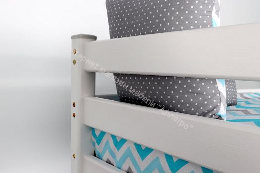 Вариант 12 Низкая кровать "Соня" Лаванда с наклонной лестницей