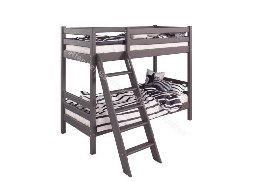 Вариант 10 Двухъярусная кровать "Соня" Лаванда  с наклонной лестницей